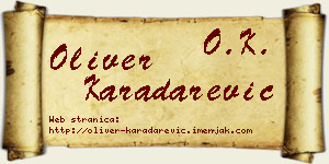 Oliver Karadarević vizit kartica